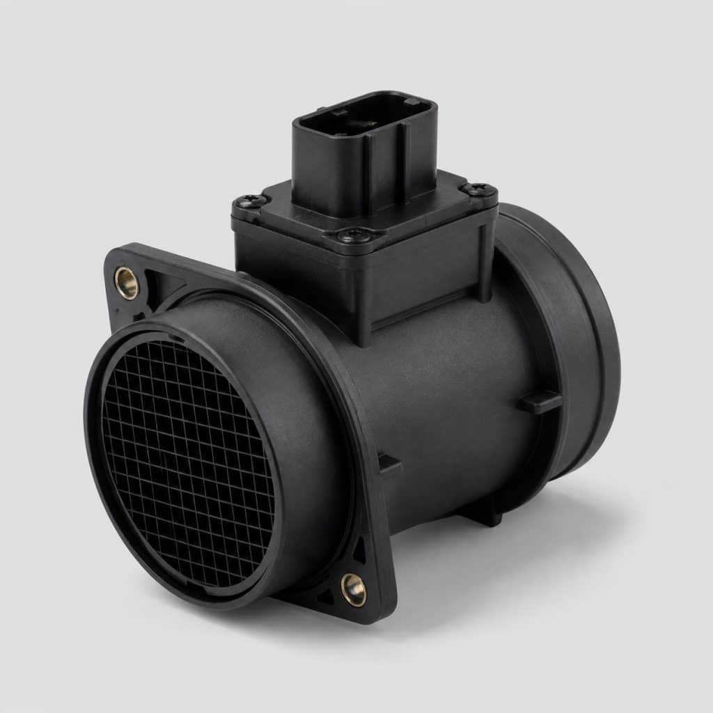 Débitmètre d'air électronique sur fond clair