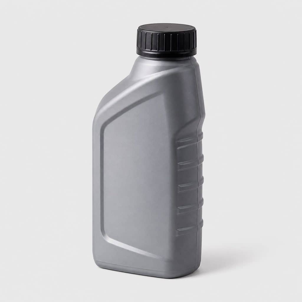 Flacon d'additif nettoyant catalyseur sur fond clair