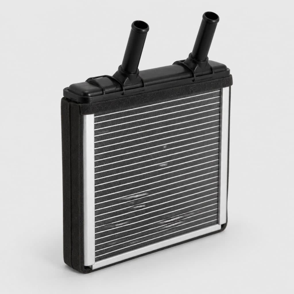 Radiateur de chauffage habitacle sur fond clair