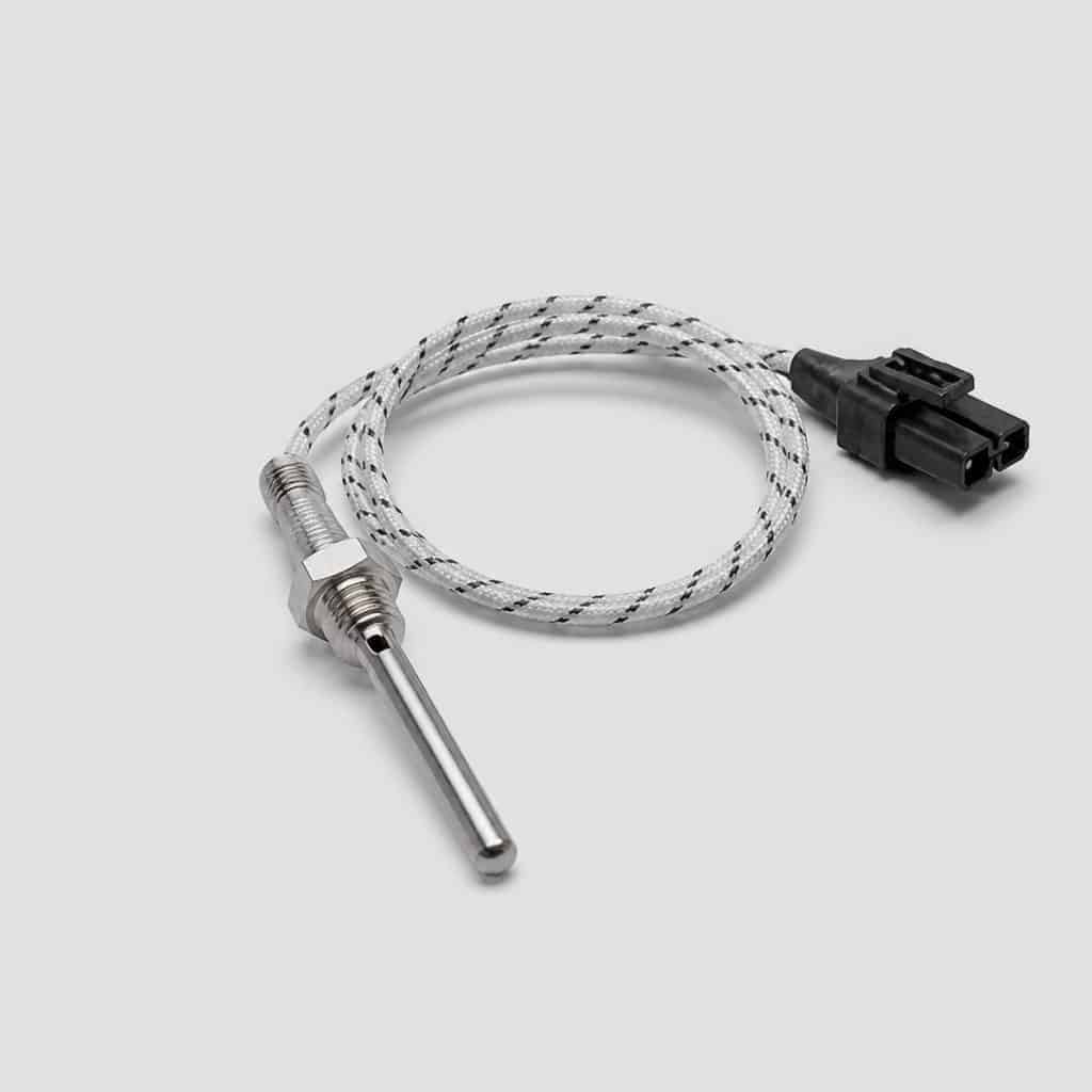 Sonde de température électronique avec connecteur sur fond clair